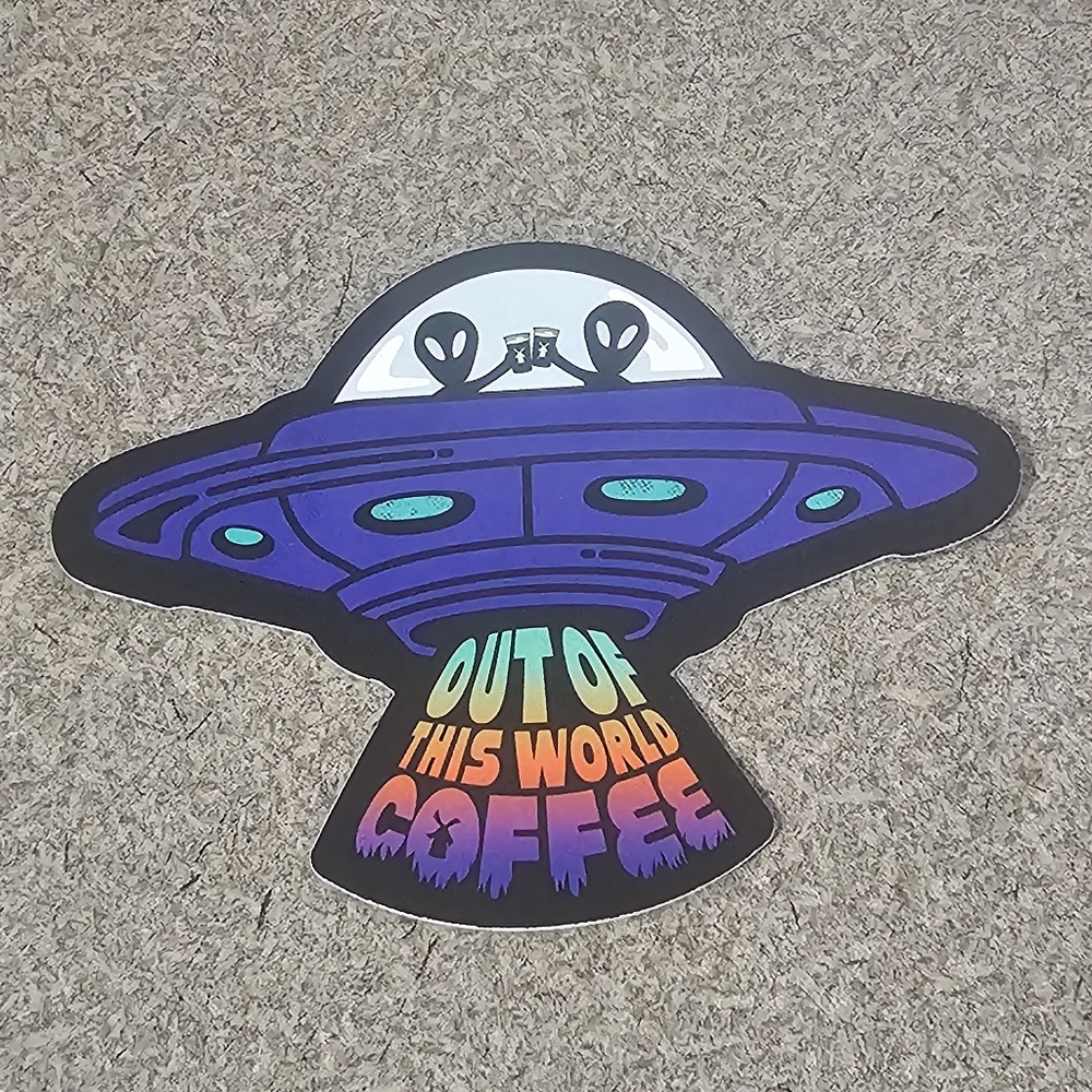 Dutch Bros March 2025 Sticker Drop Alien UFO Out Of This World Coffee‎